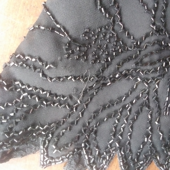 Vintage JKARA New York Beaded Asymmetrical Tank, Black - Picture 2 of 14